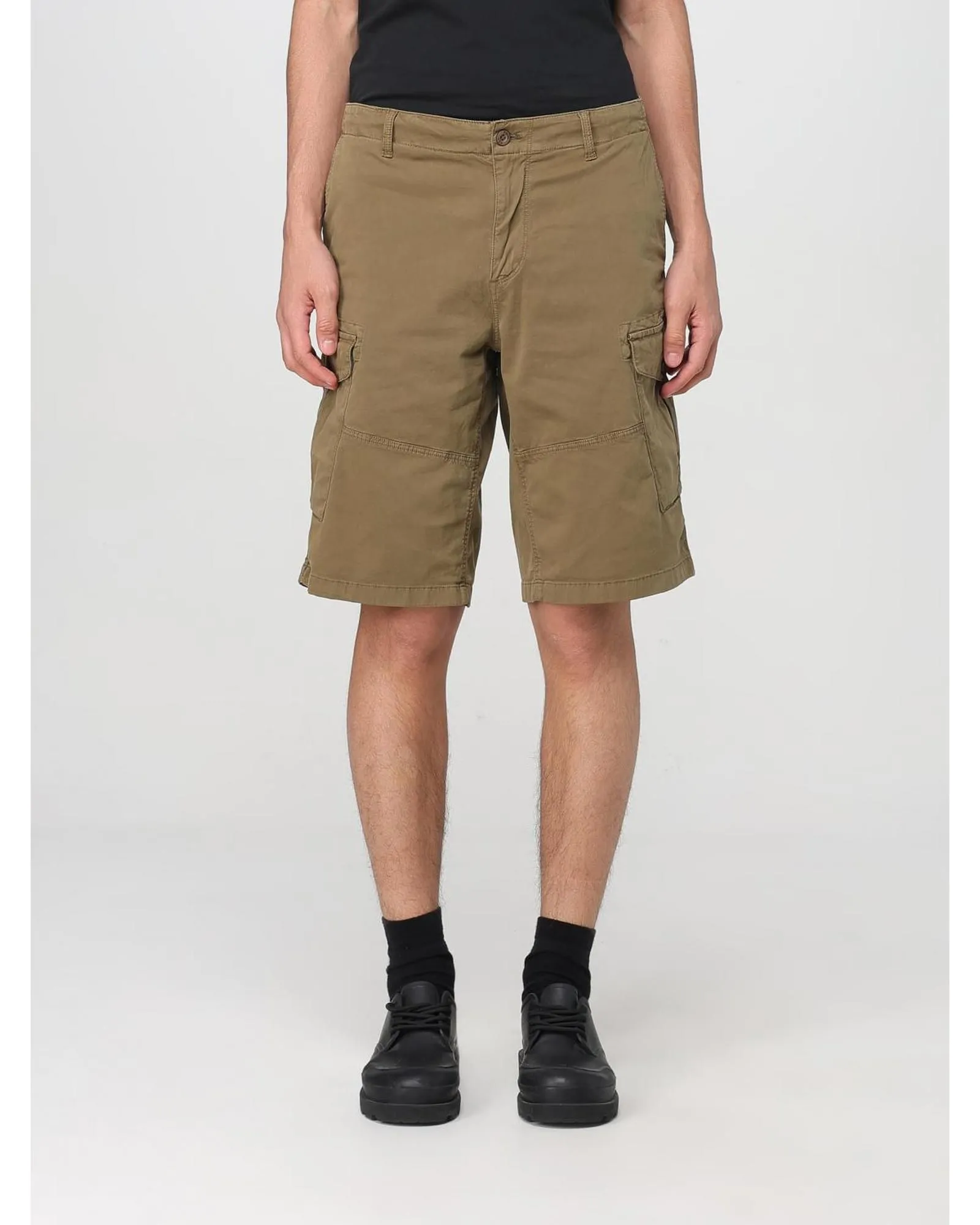 Cargo Shorts with Multiple Pockets- Military
