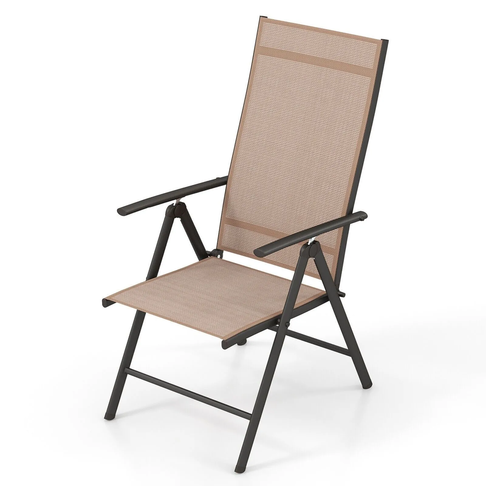 1 Pcs Patio Folding Dining Chairs Adjustable Outdoor Reclining Chairs