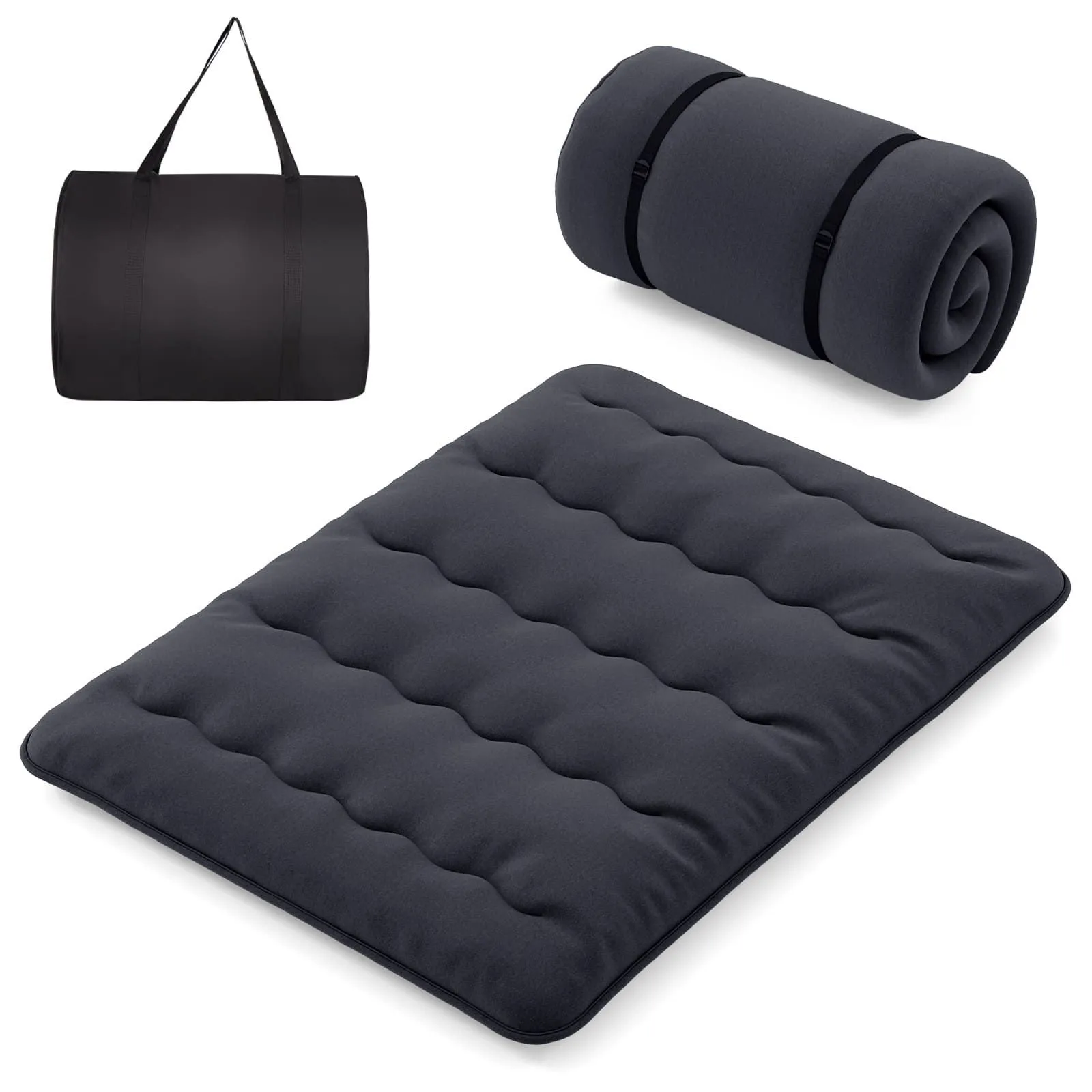 Japanese Floor Mattress Black Futon Mattress 190 x 120 x 10 cm
