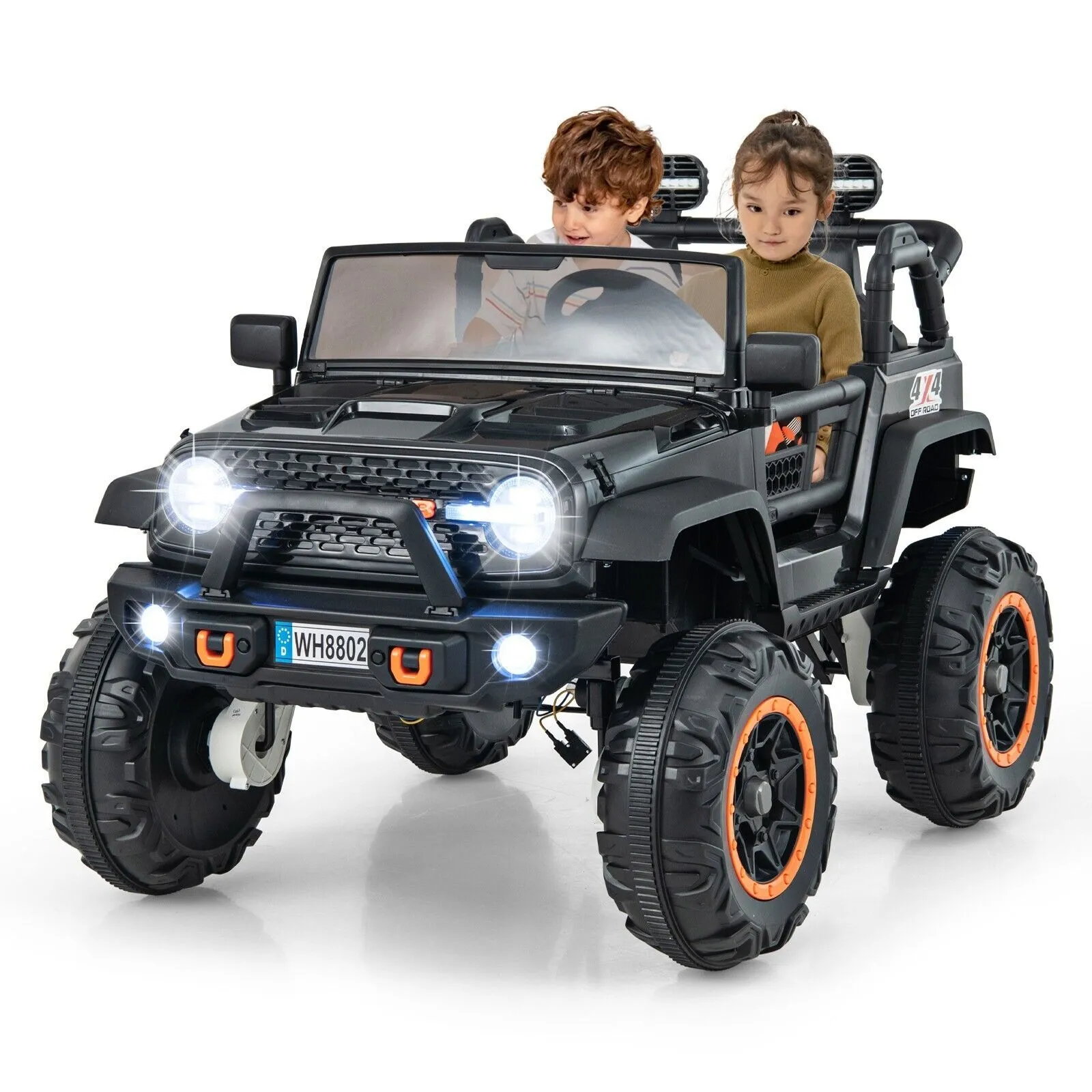 Electric Ride On Car 2-Seater 24V Battery Powered Truck With Remote Control