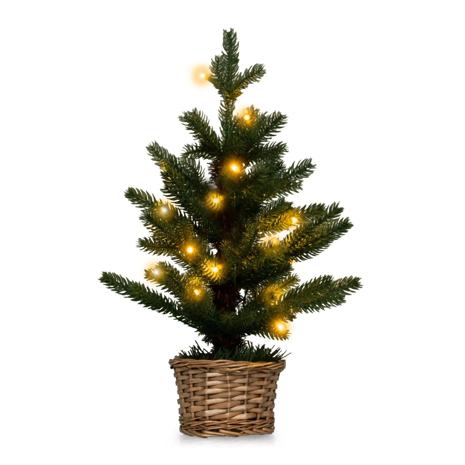 Tabletop Pre-lit Christmas Tree 96 Tips & 20 Lights With Pot Mini Xmas Decor