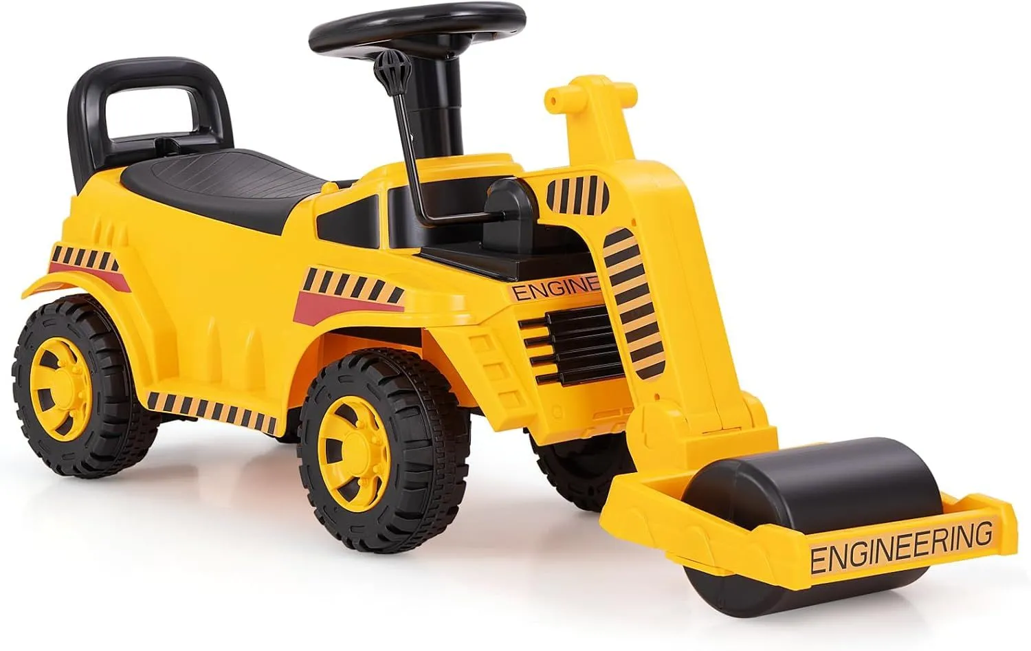 Ride on Road Roller Toy Push Car With Engine Sound & Under-Seat Storage