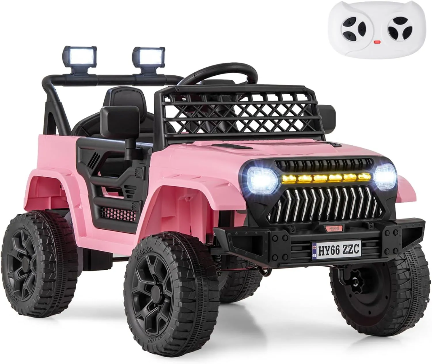 Ride on Toy Truck 12V Electric Car Lights With Music & Remote Control