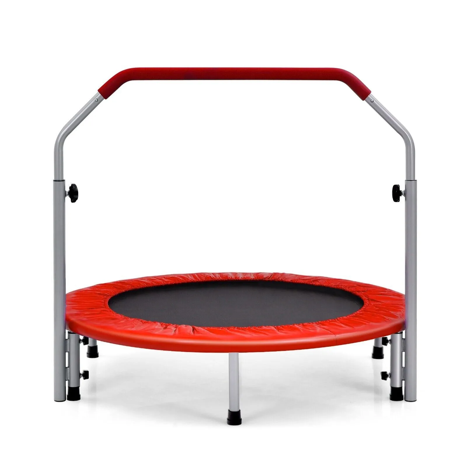 Folding Trampoline Jumping Fitness Rebounder With Adjustable Handle