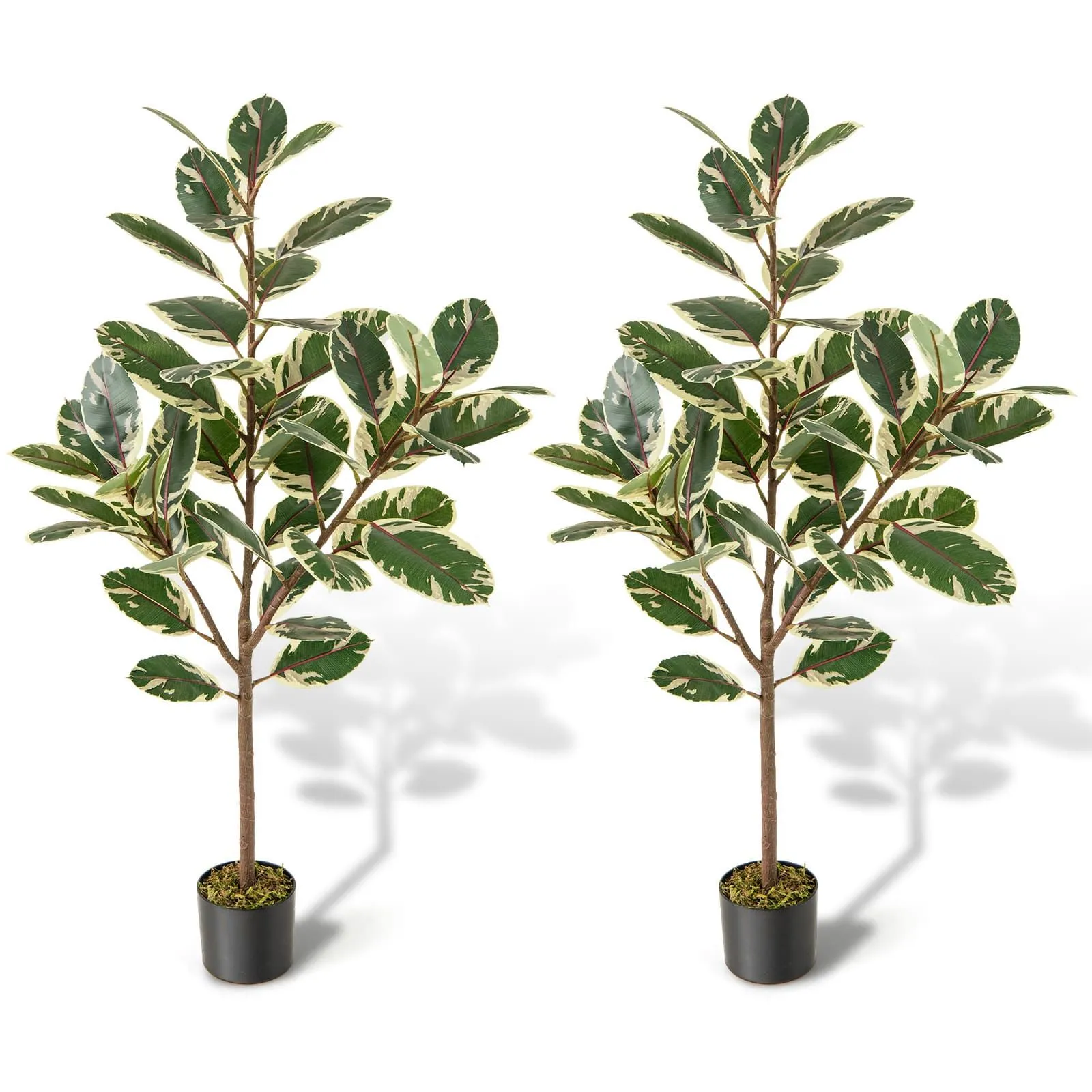 2 Pack Artificial Plant Bird of Paradise 130cm Tall Tropical Palm Tree