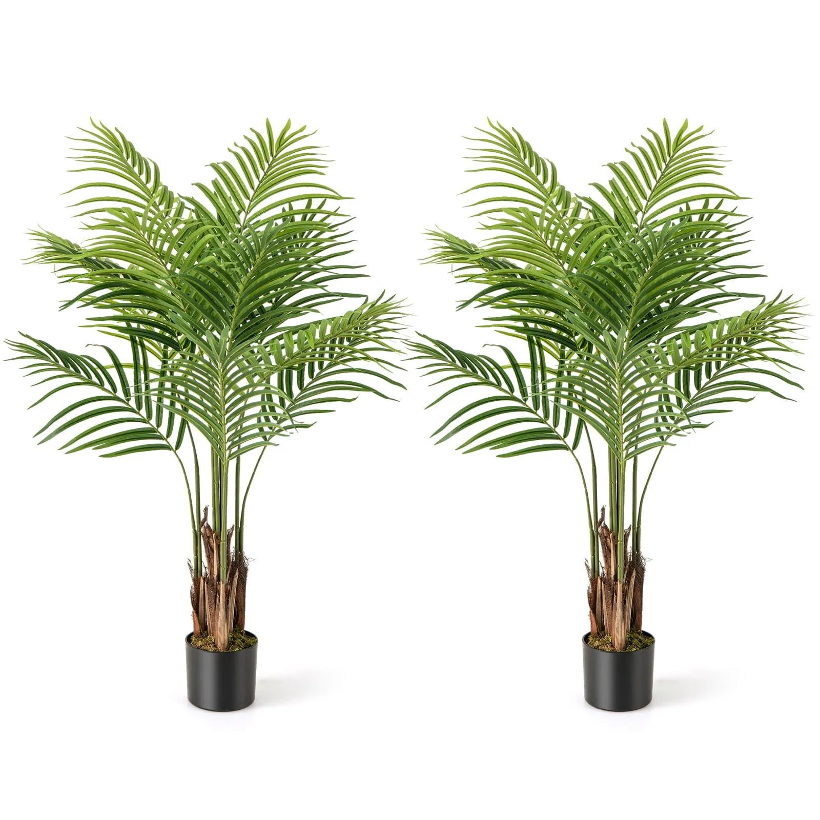 128CM Tall Artificial Palm Paradise Plant 2 Pack Large Potted Tree