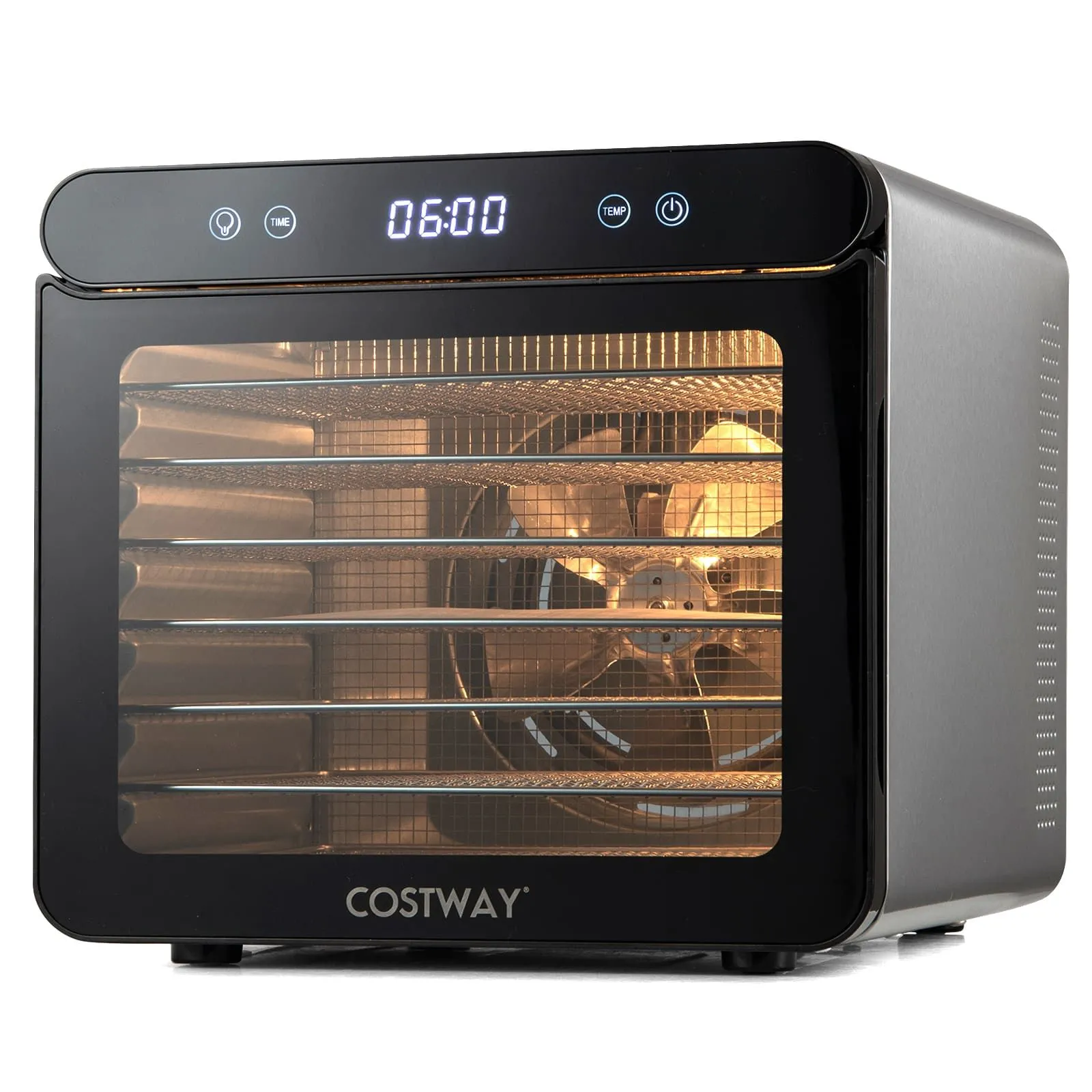 Food Dehydrator 7 Stainless Steel Trays Dryer With 1-24H Timer