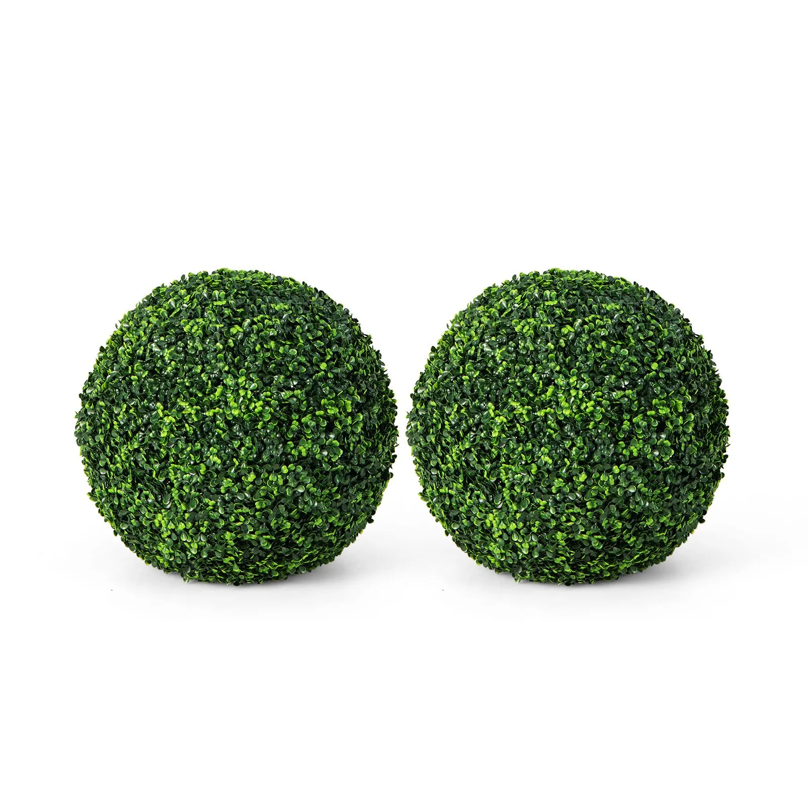2 PCS Artificial Plant Topiary Balls Faux Boxwood Ball Plants Porch Decor