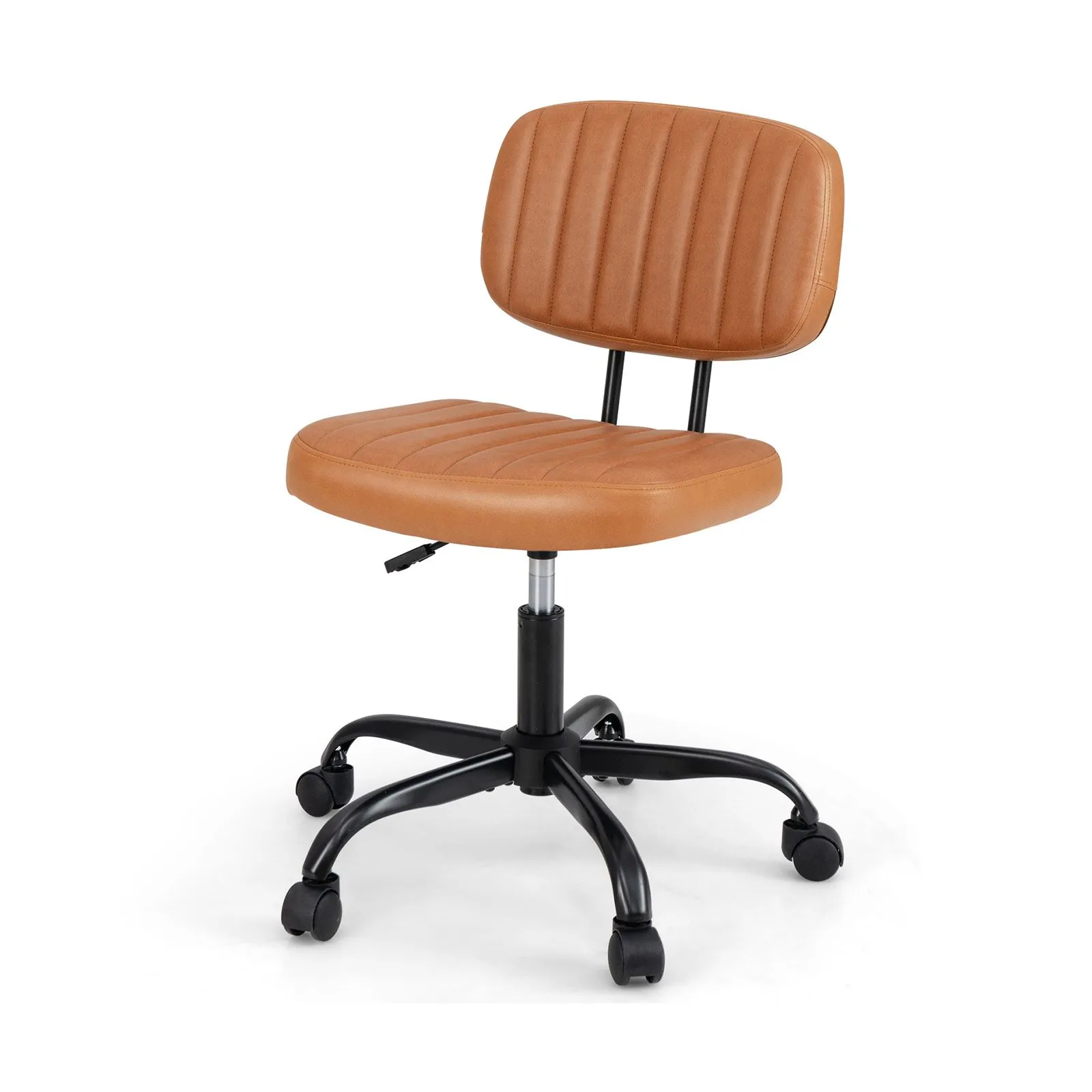 Home Office Chair PU Leather Swivel Chair With Wheels Adjustable Height