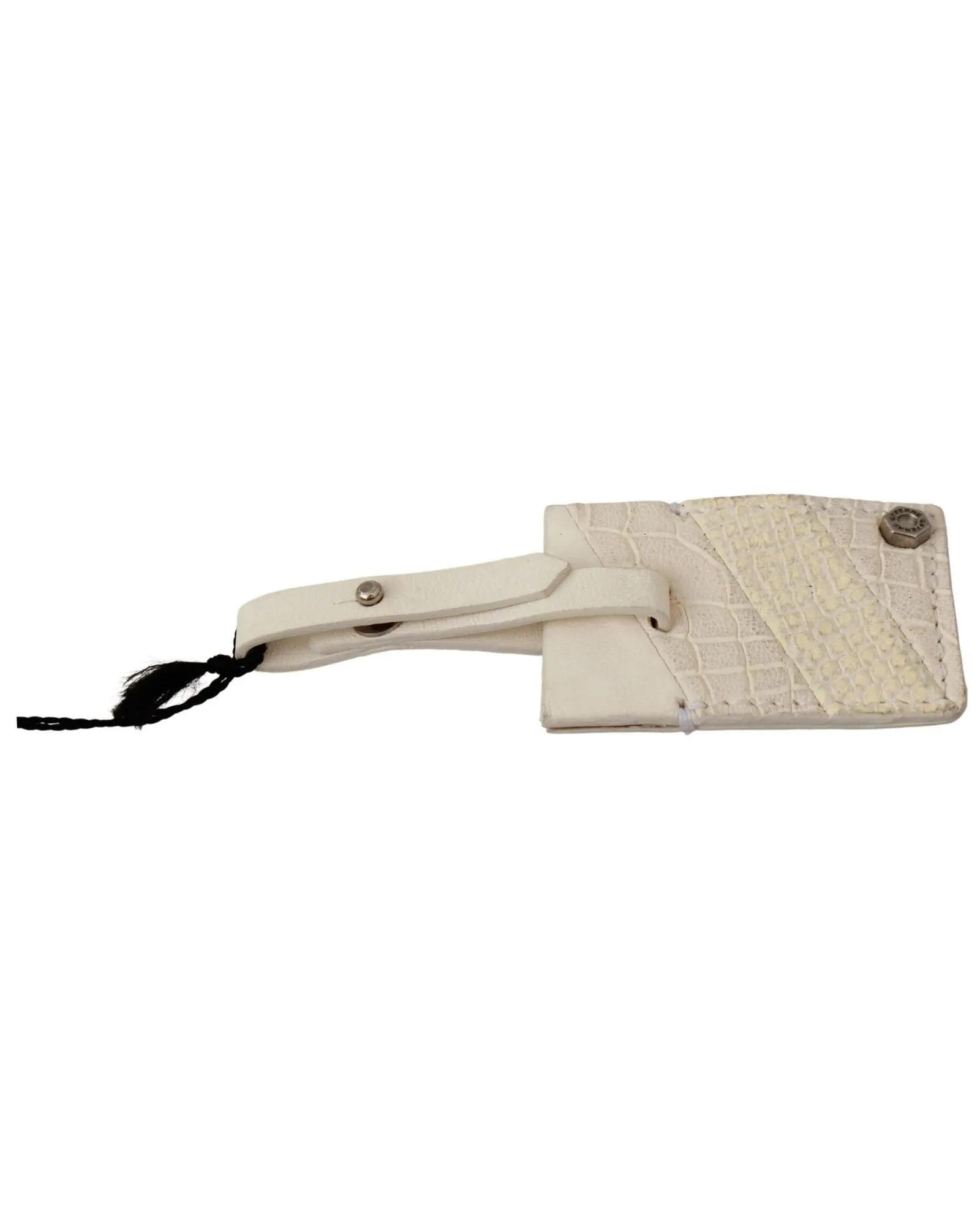 Leather Keychain Elegant Design- Beige