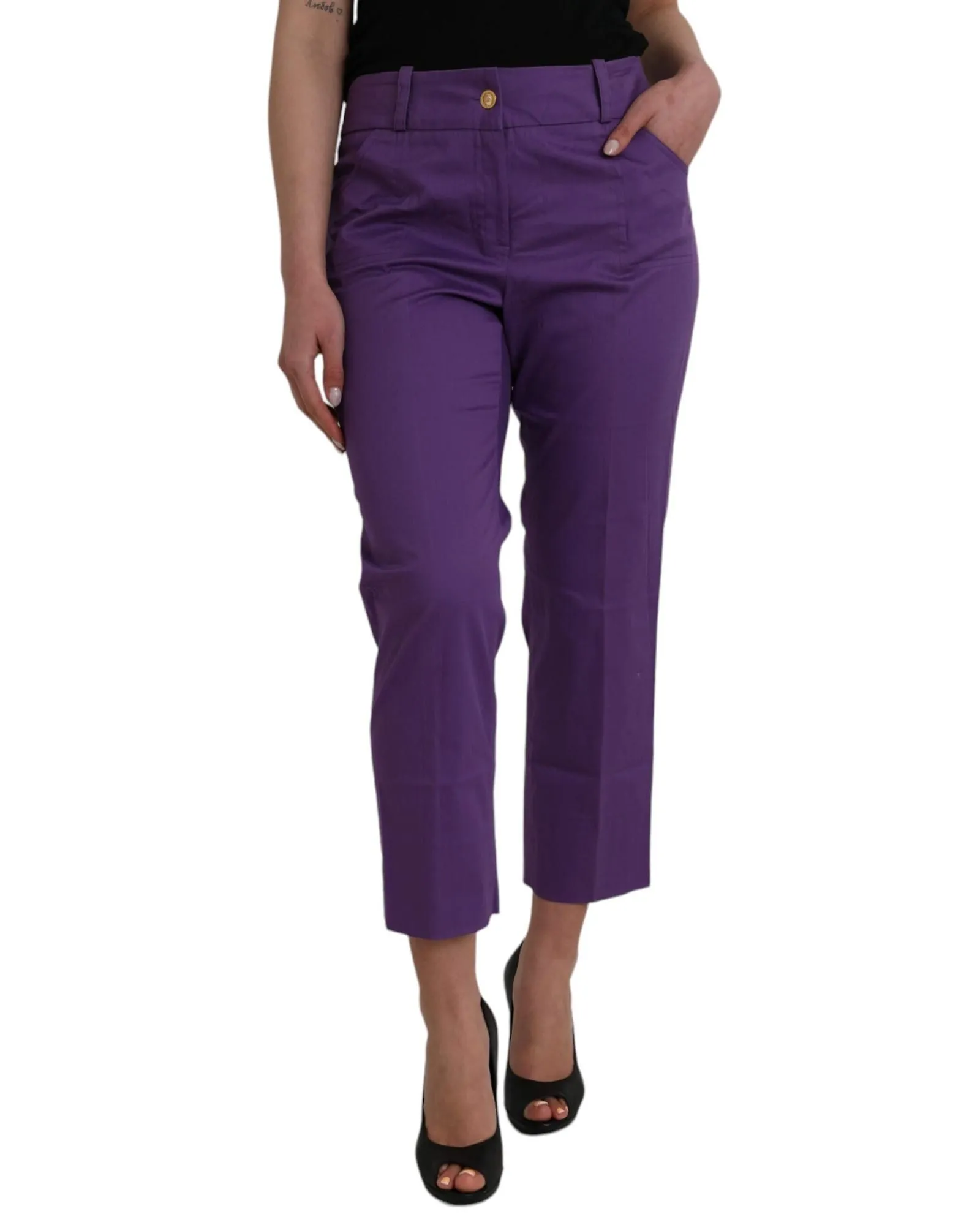 Purple Cropped Pants Model PAN74065Jeans
