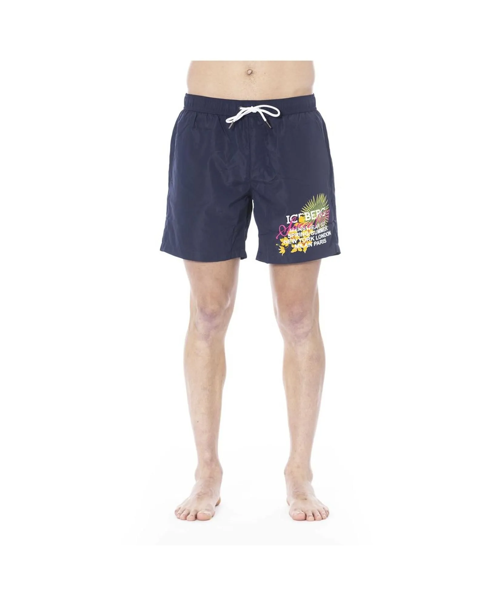 Printed Swim Trunk with Pockets and Elasticized Waistband