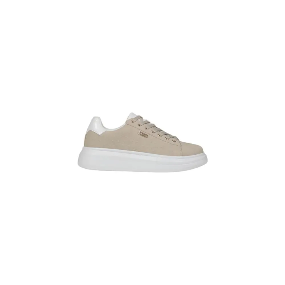 Embossed Logo Sneakers Wo - Beige