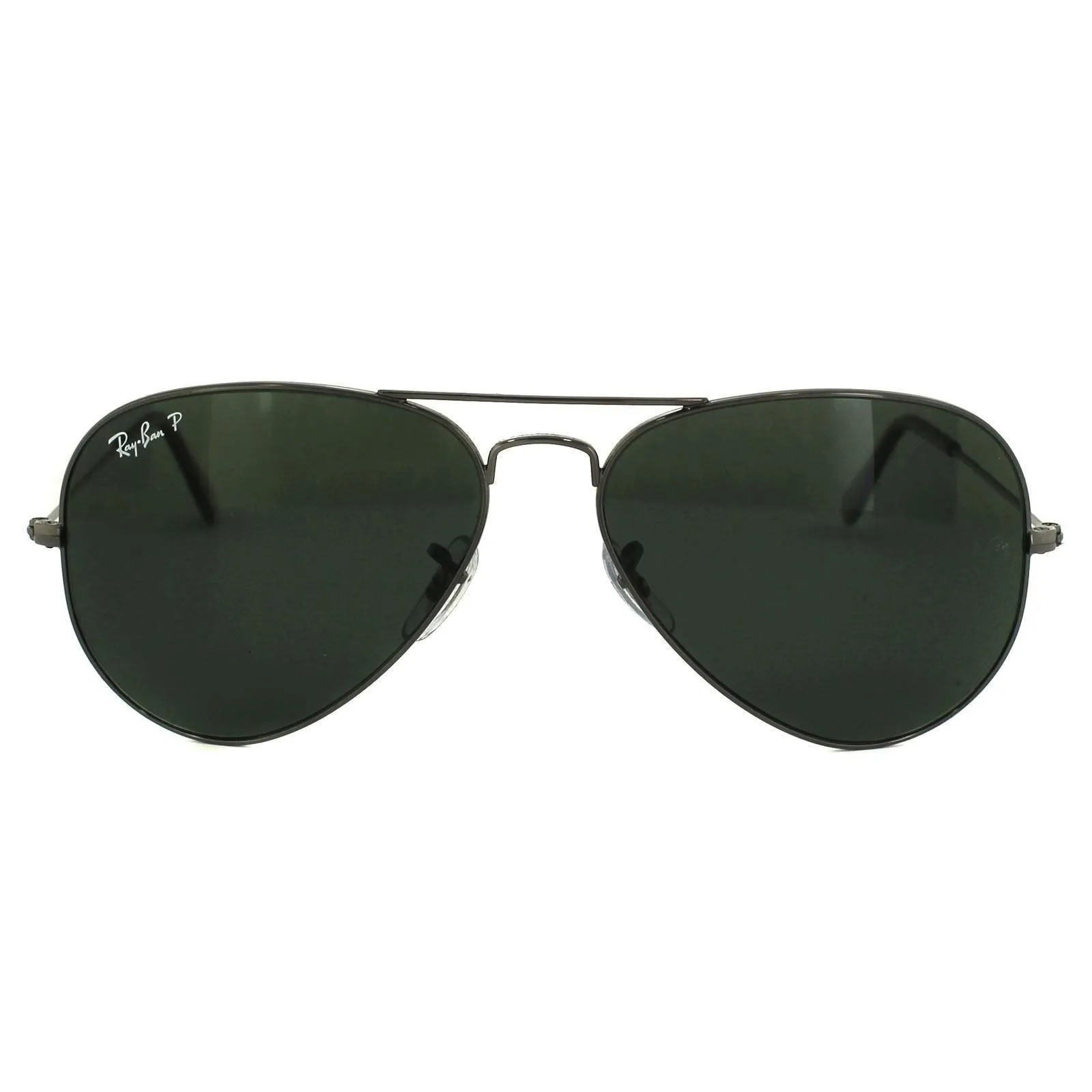 Aviator Gunmetal Green Polarized Aviator 3025 Sunglasses