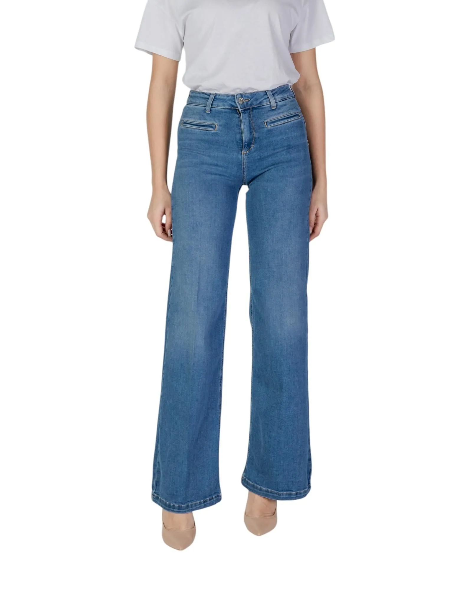 Wide Leg Jeans High Waist- Blue