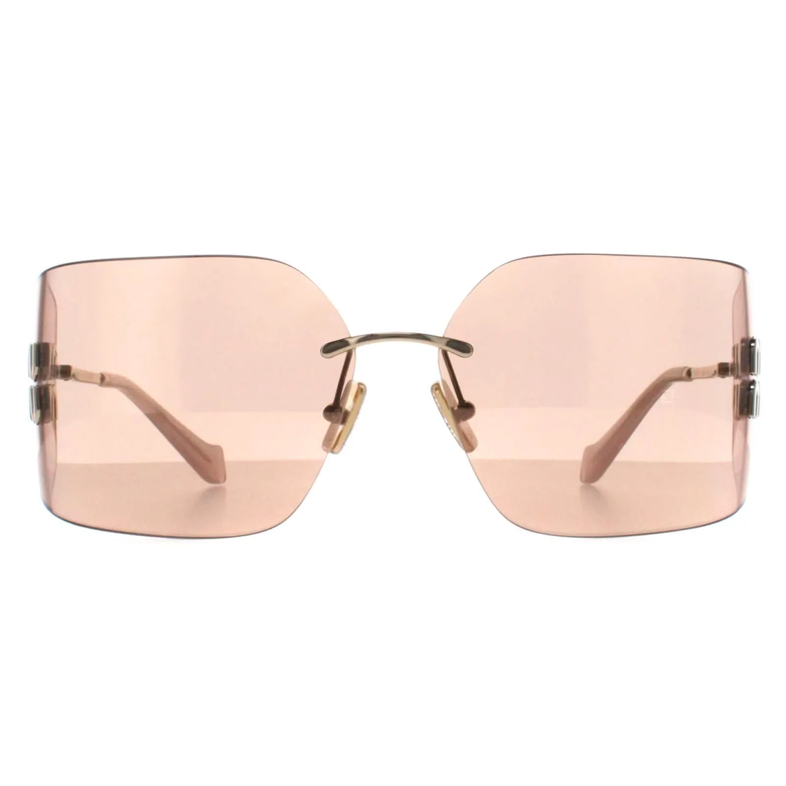 Rimless Pale Gold Pink Mirror MU54YS
