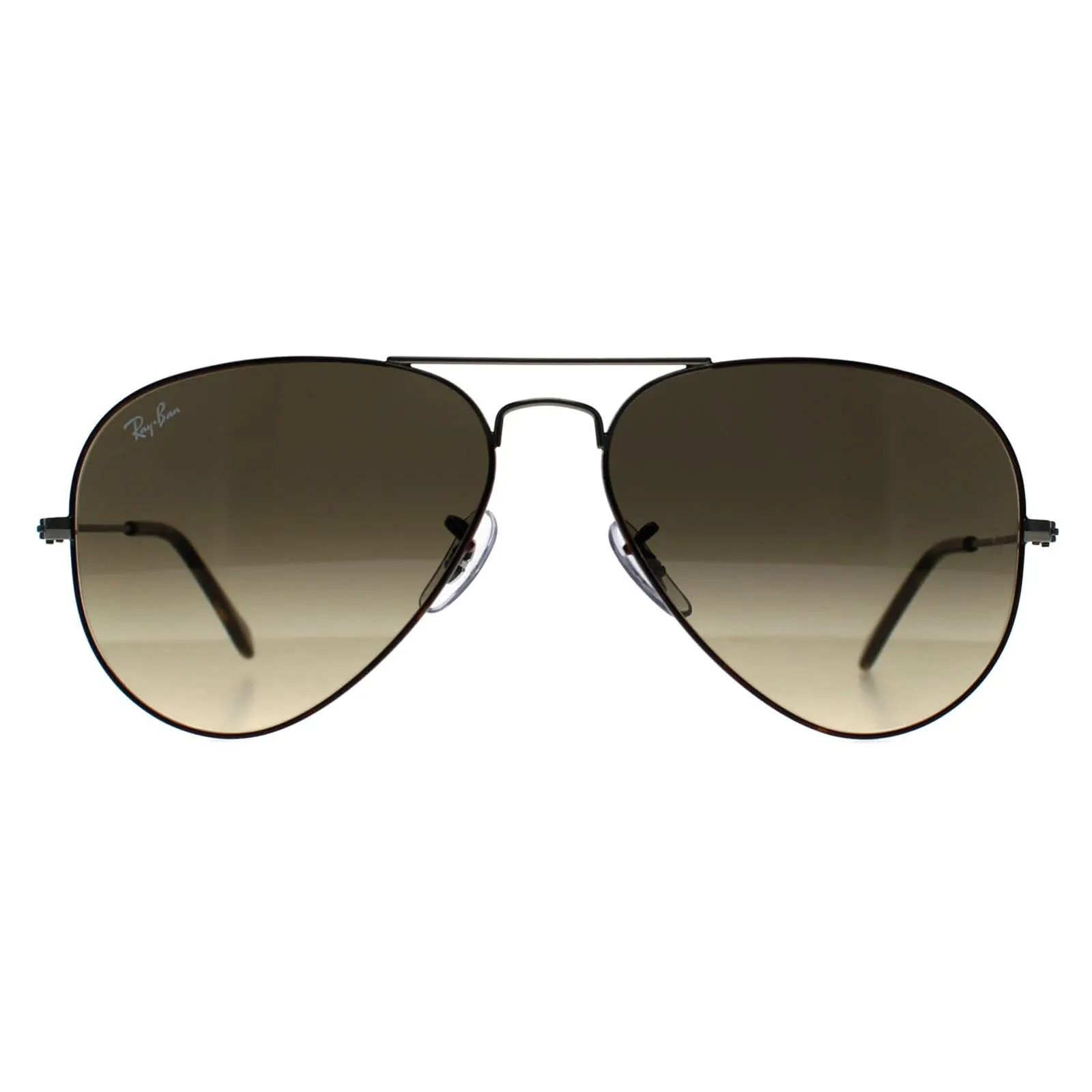 Aviator Polished Havana On Gunmetal Brown Vintage Gradient Black Aviator 3025