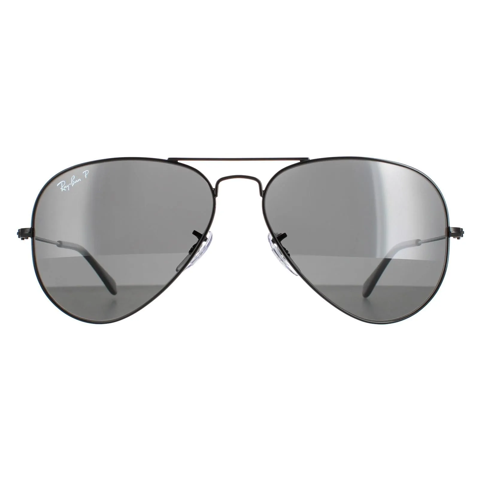 Aviator Polished Black Black Polarized Aviator 3025