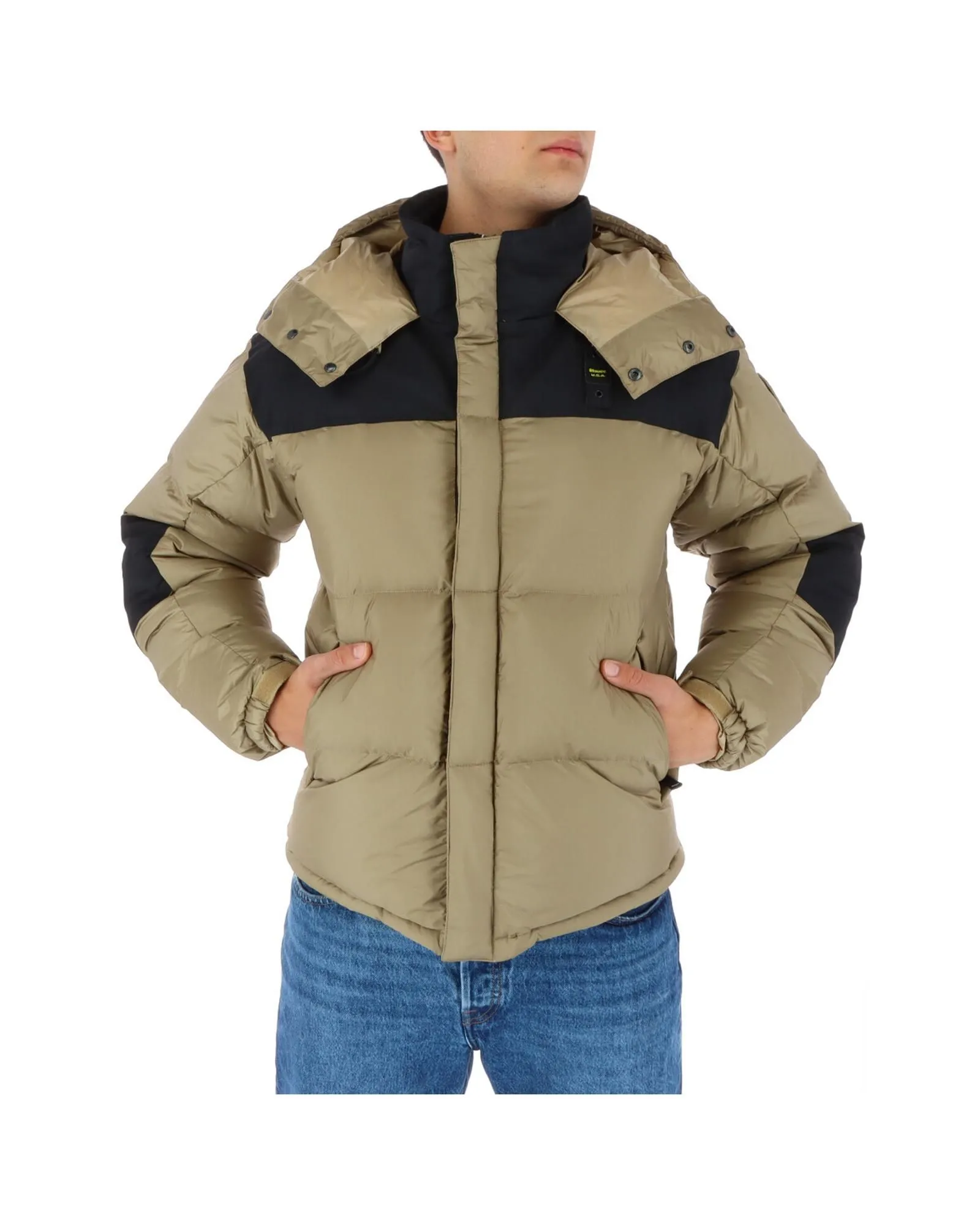 Hooded Puffer Jacket Style 1700042- Beige