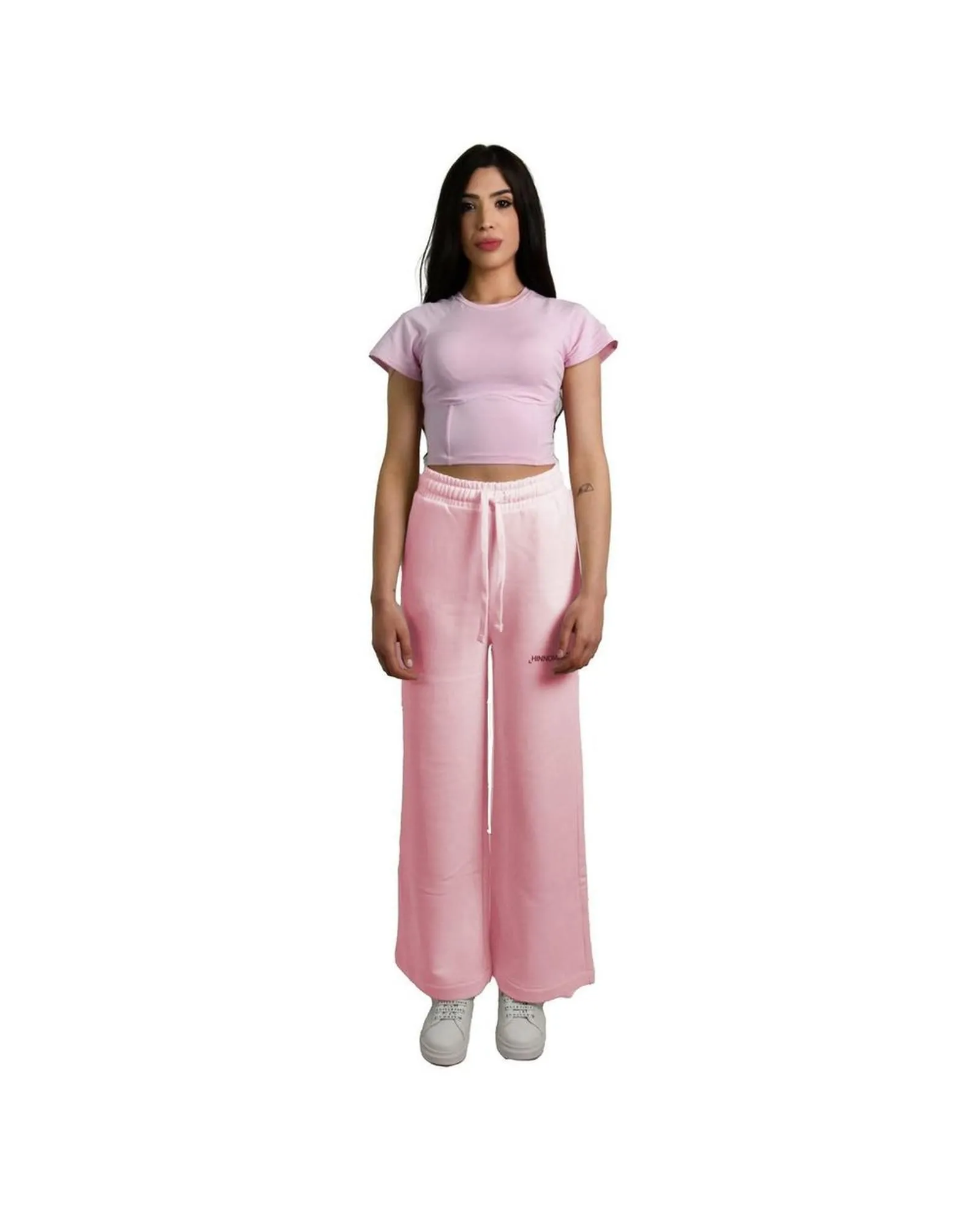 Wide Leg Lounge Pants HI9445- Pink Jeans