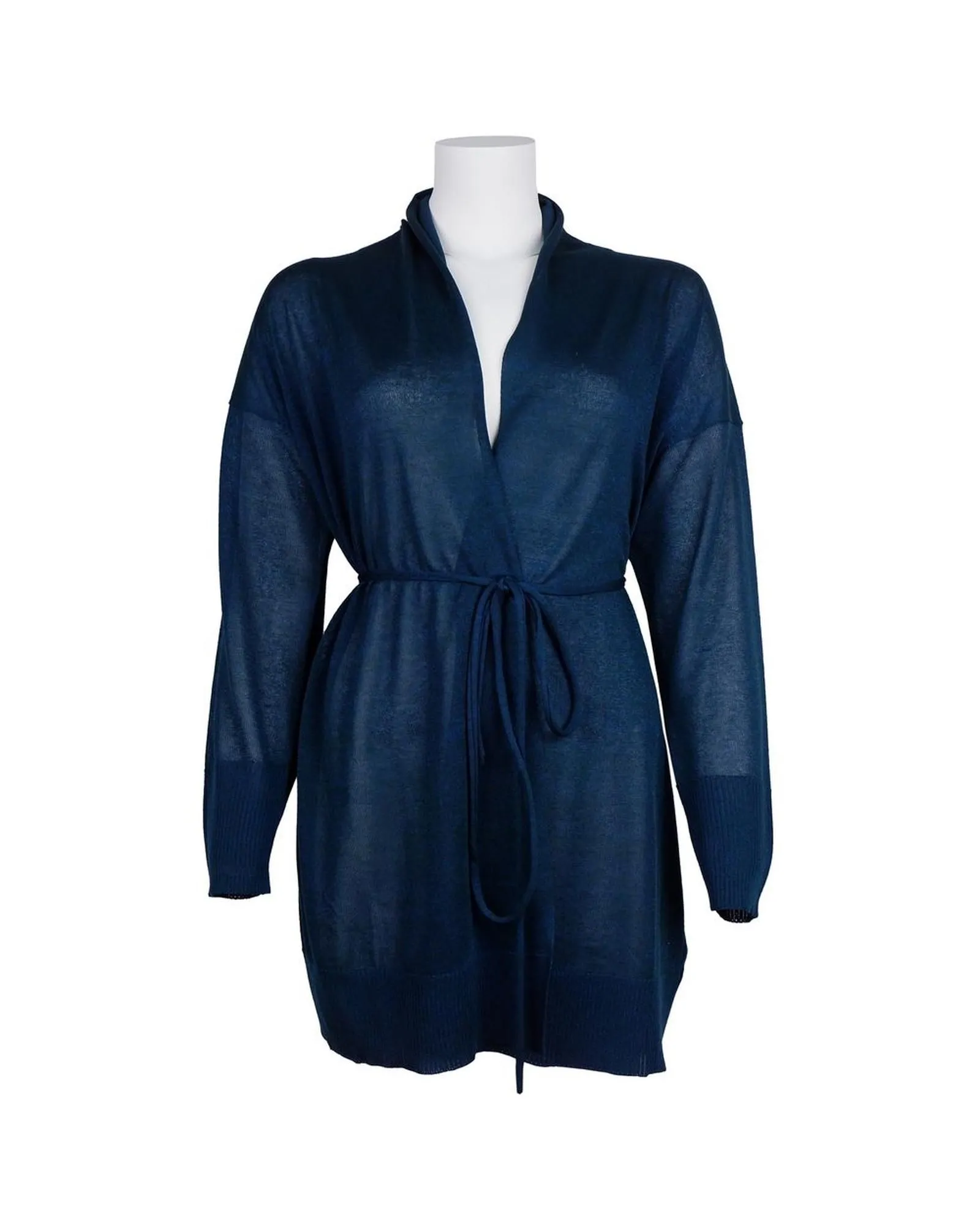 Belted Cardigan Navy AL12969- Blue Dresses