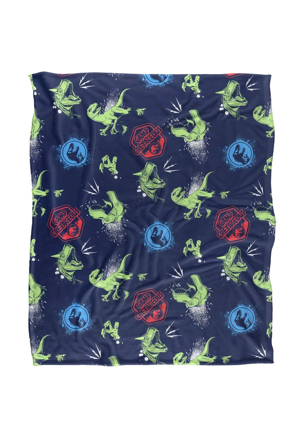 Jurassic Park Graffiti Silky Touch Super Soft Throw Blanket 152x127cm