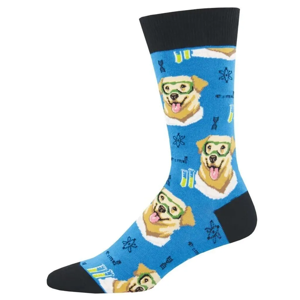 'Science Lab' Labrador Design Socks Quality Cotton Mix Novelty Dog Lover Gift