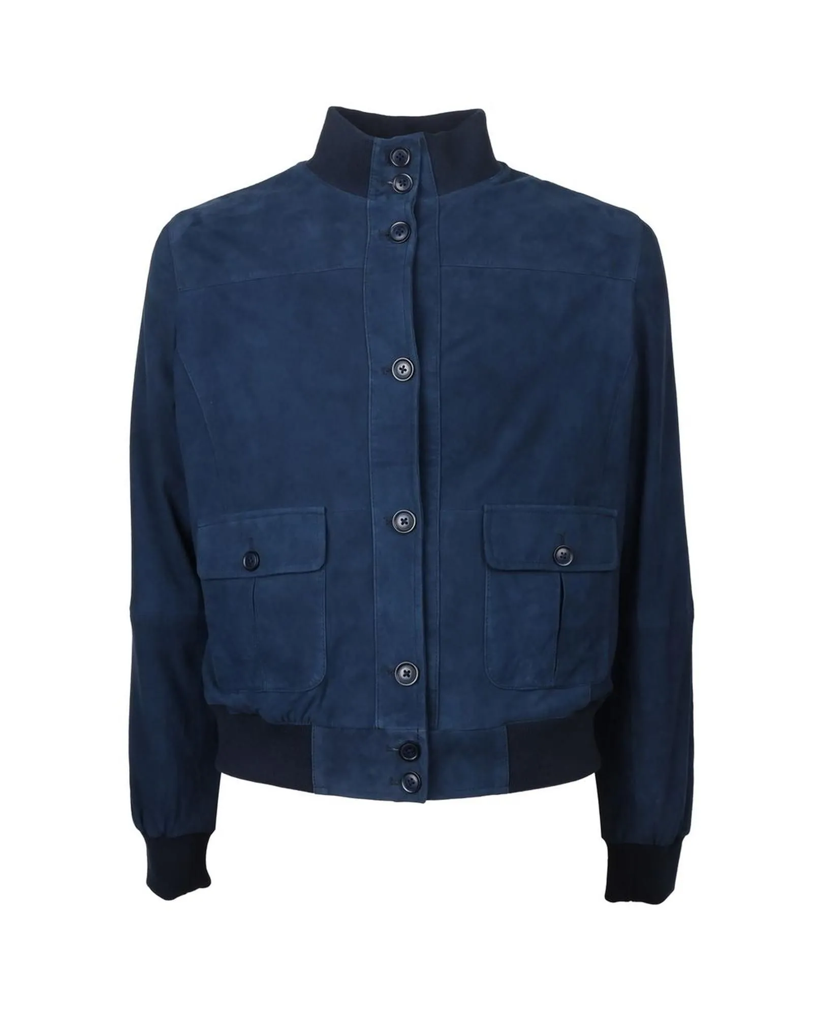 Suede Bomber Jacket- Blue Jackets
