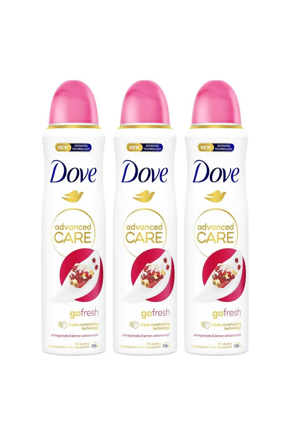 'Antiperspirant' Pomegranate & Lemon Deo for Women, 3x 150ml