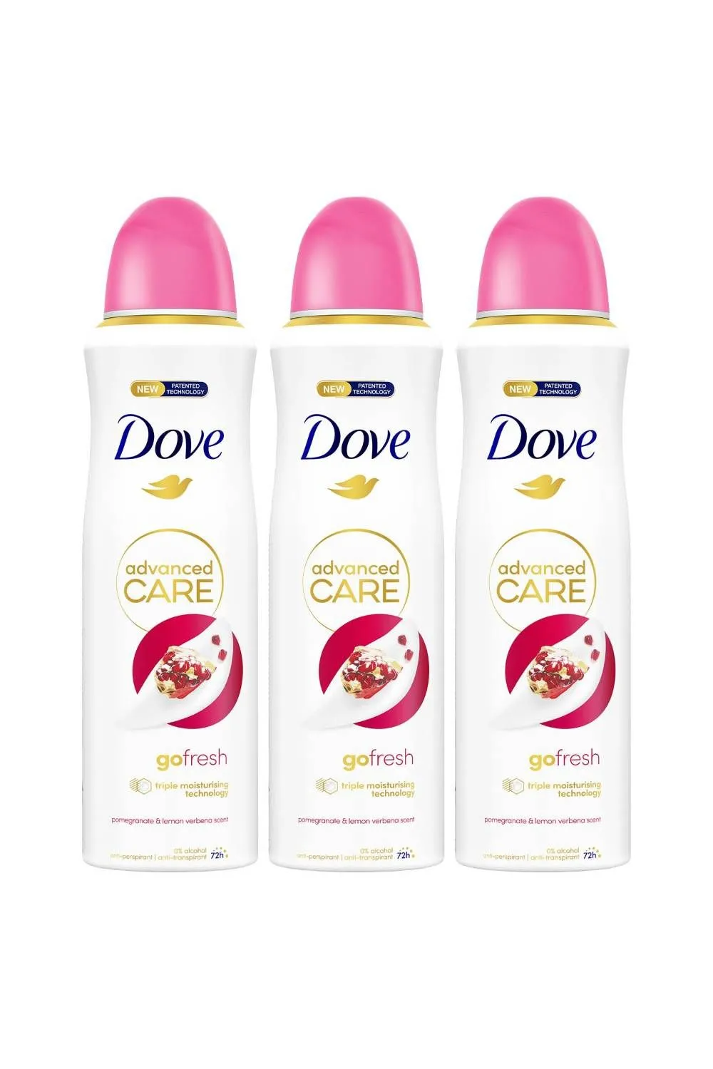 'Antiperspirant Deodorant' Pomegranate & Lemon Verbena, 3x 200ml