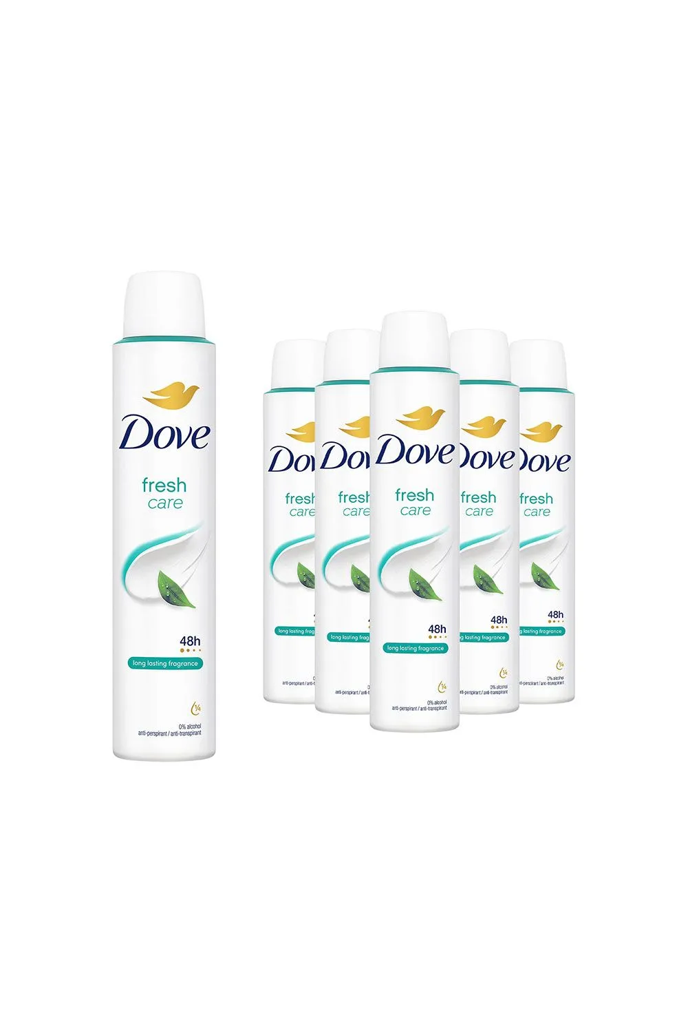 Fresh 'Antiperspirant' 48H Sweat Protection Deo for Women 200ml, 6pk