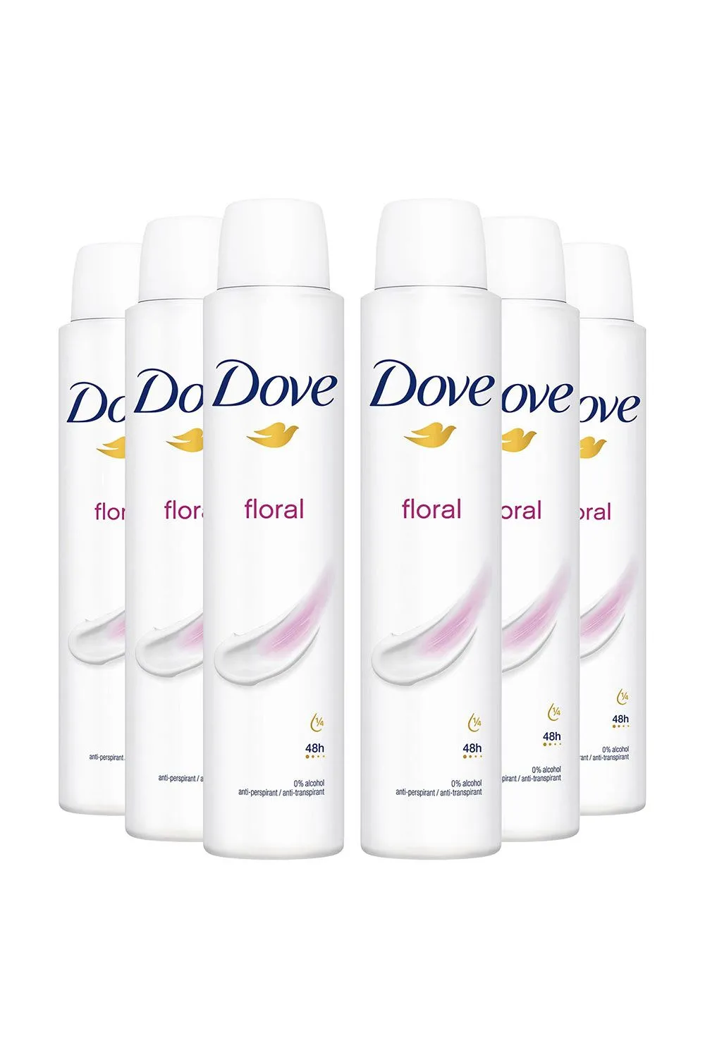 Floral 'Antiperspirant' 48H Sweat Protection Deo for Women 200ml, 6pk