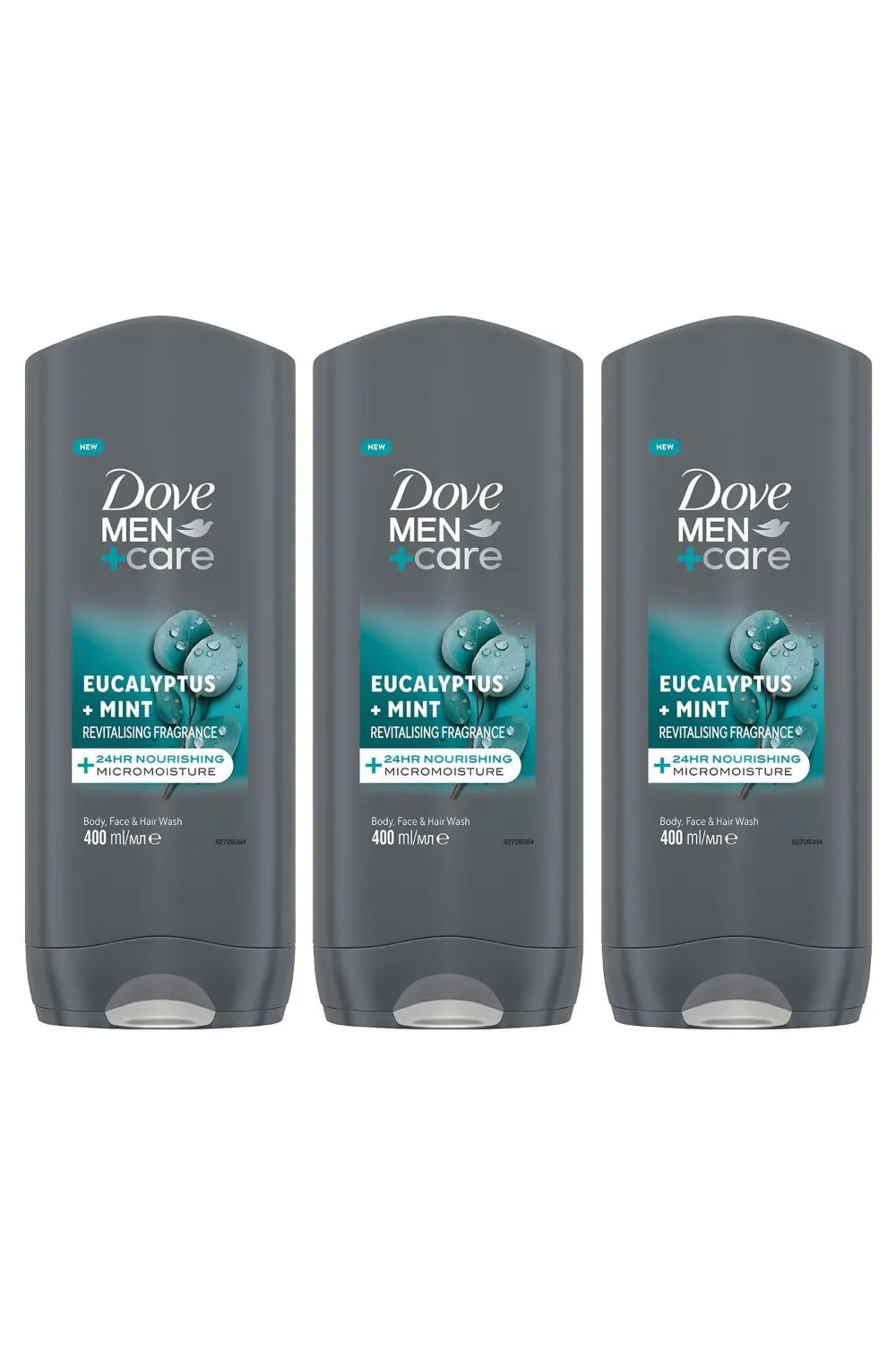 Men+Care 3-in-1 'Hair, Body & Face Wash' Eucalyptus,3x400ml