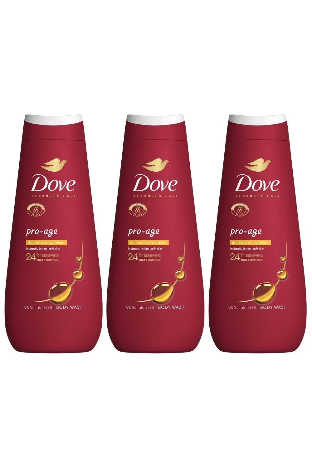 'Body Wash' Pro Age for 24Hrs Renewing Micromoisture, 3x 400ml