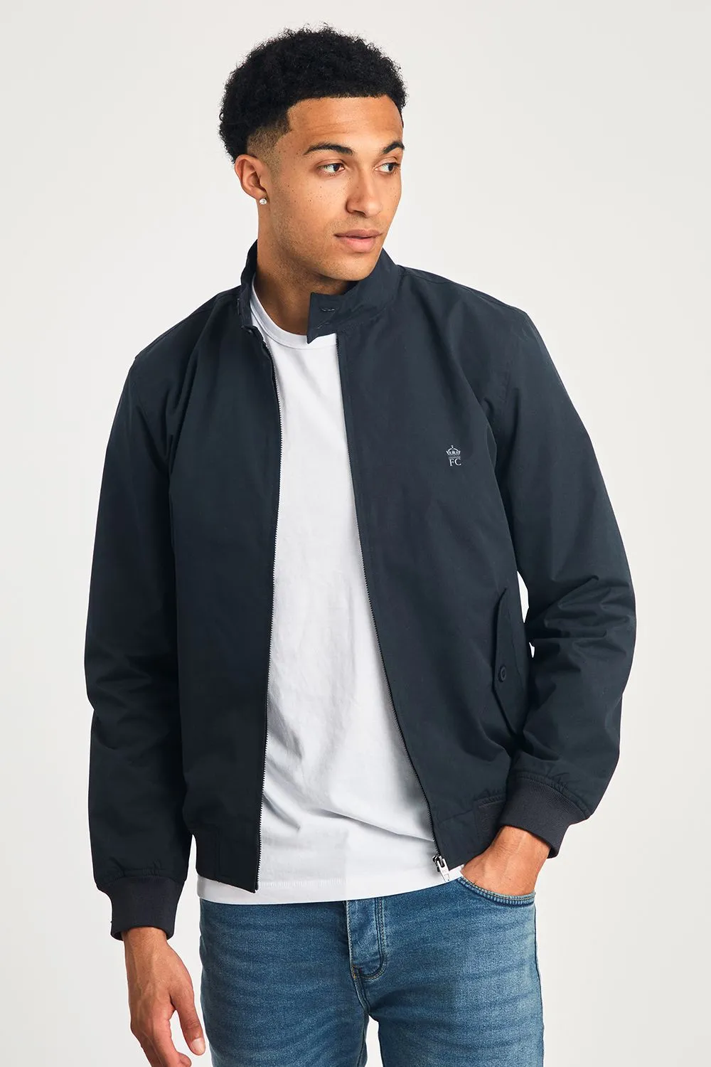 Funnel Neck Harrington Jacket