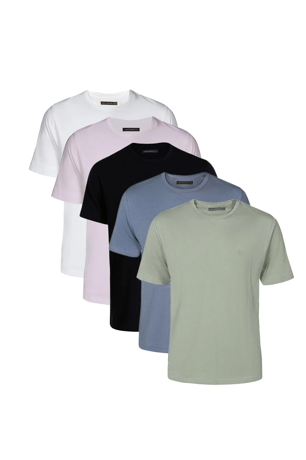 5 Pack Cotton Crew Neck Short Sleeve T-Shirts