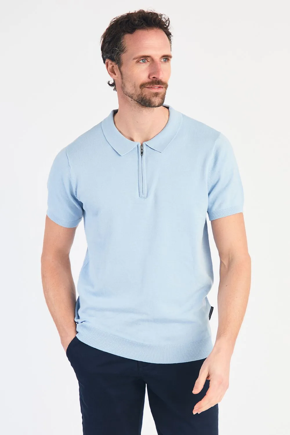 1/2 Zip Short Sleeve Polo Shirt