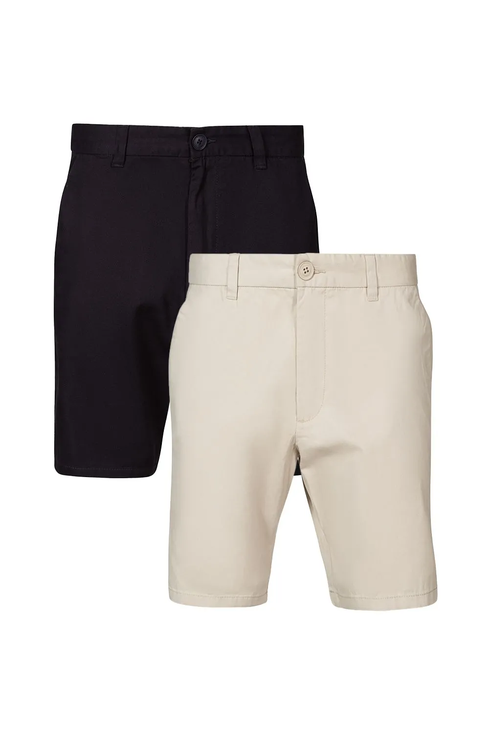 2 Pack Cotton Chino Shorts