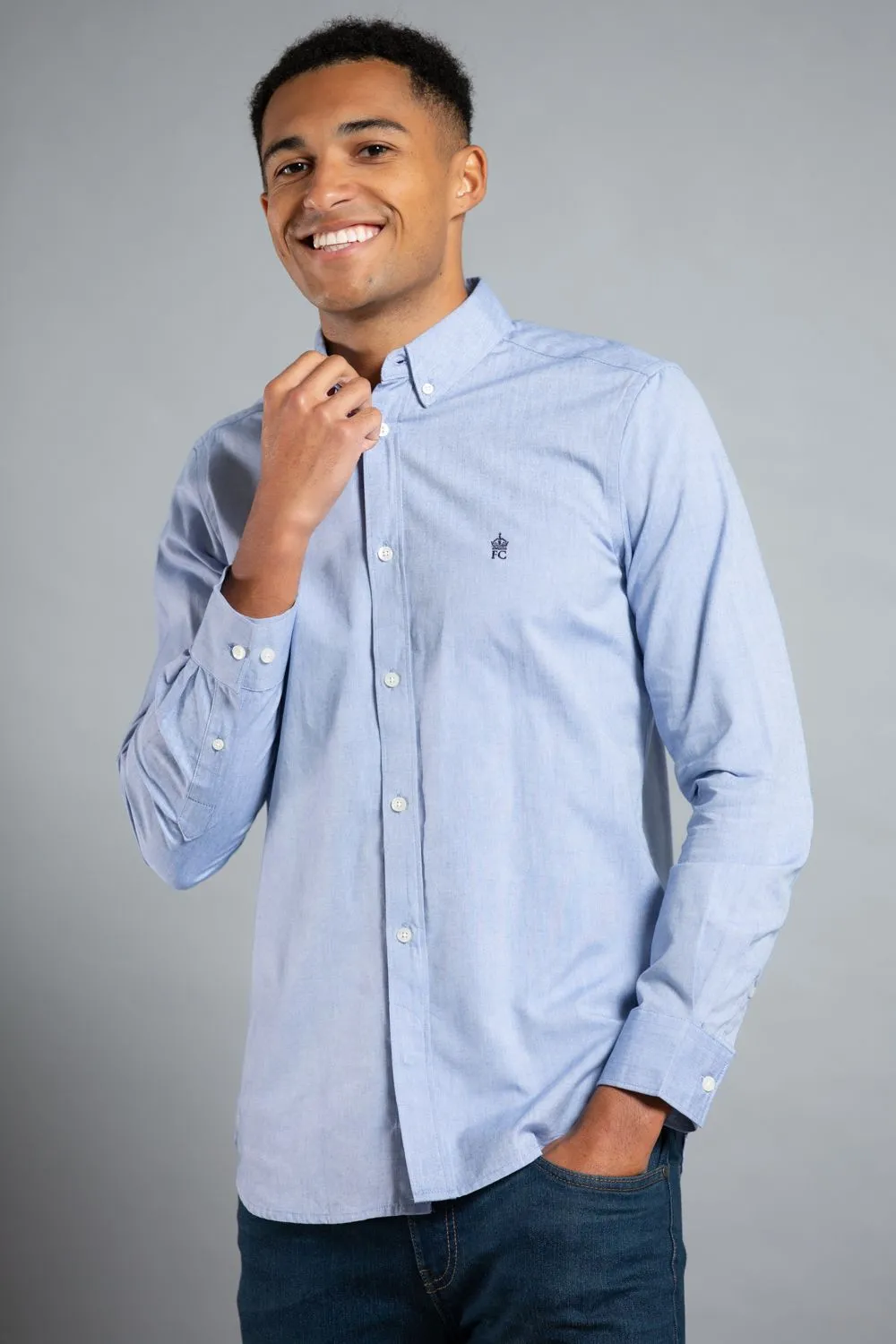 Cotton Long Sleeve Oxford Shirt