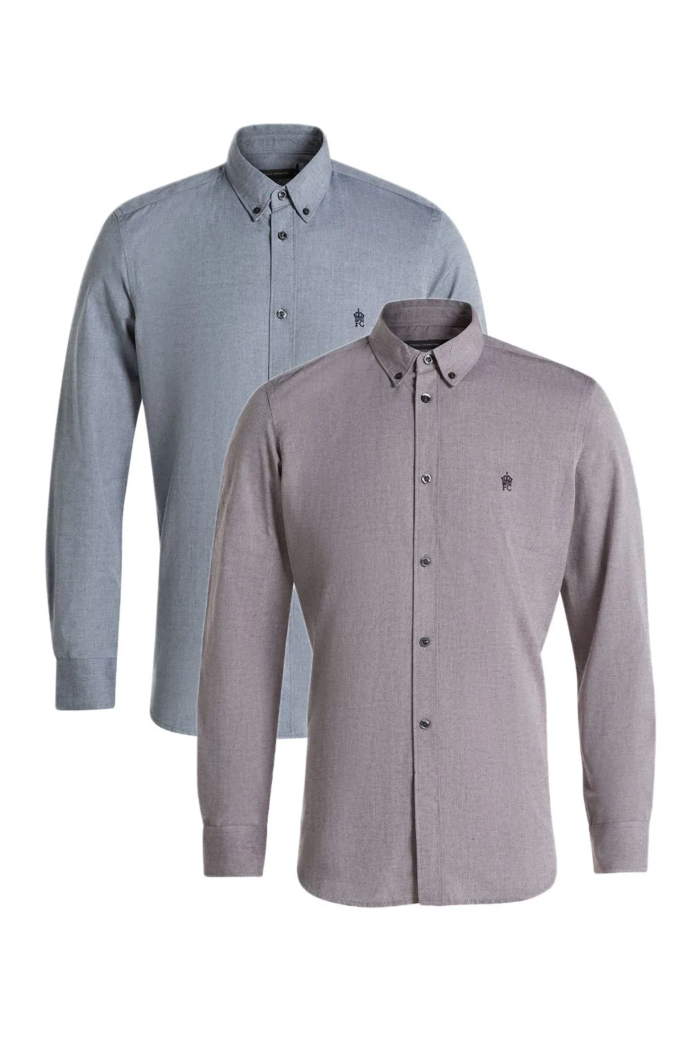 2 Pack Cotton Long Sleeve Oxford Shirt