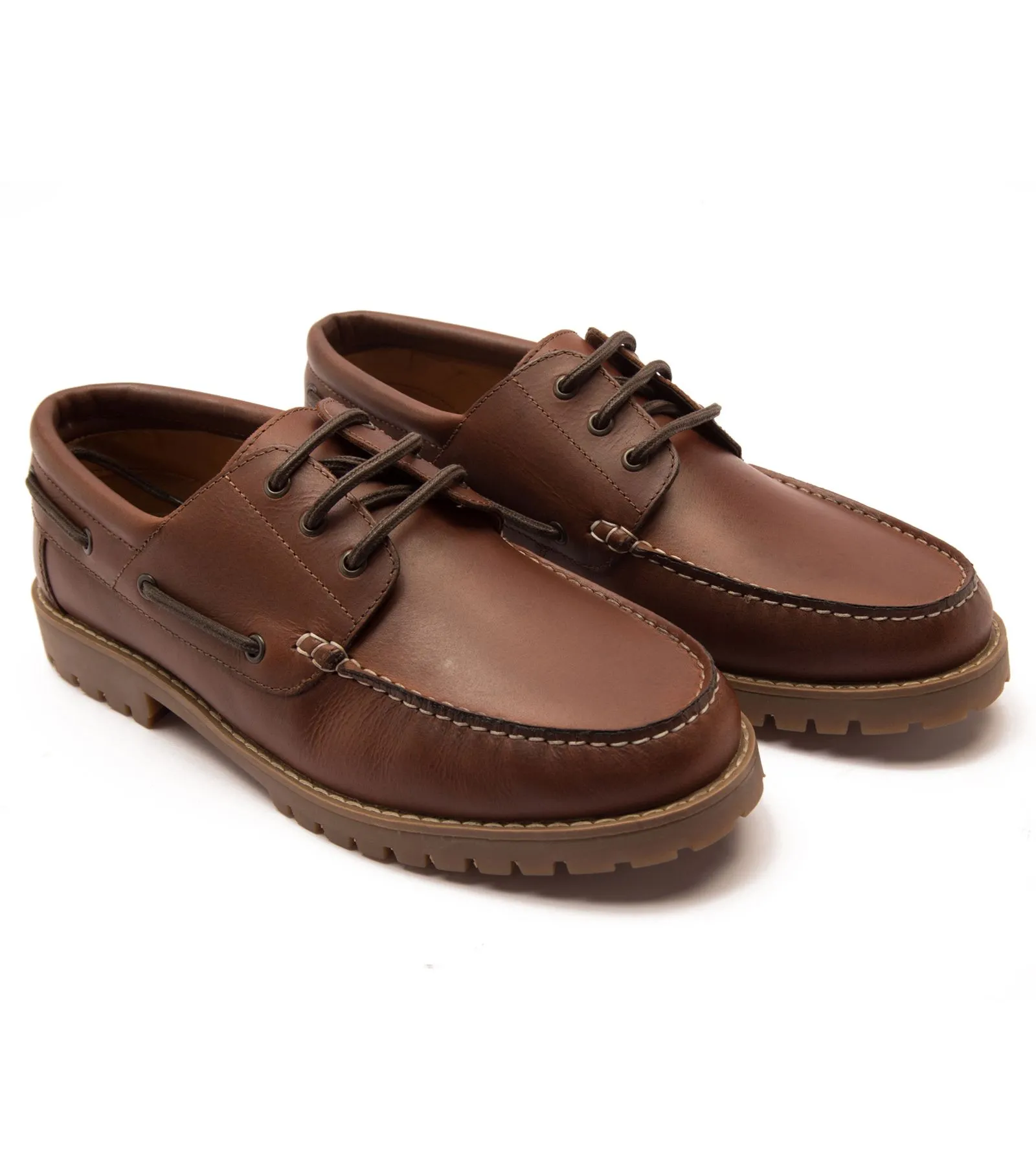 'Cape' Leather Casual Lace-up Boat Shoes