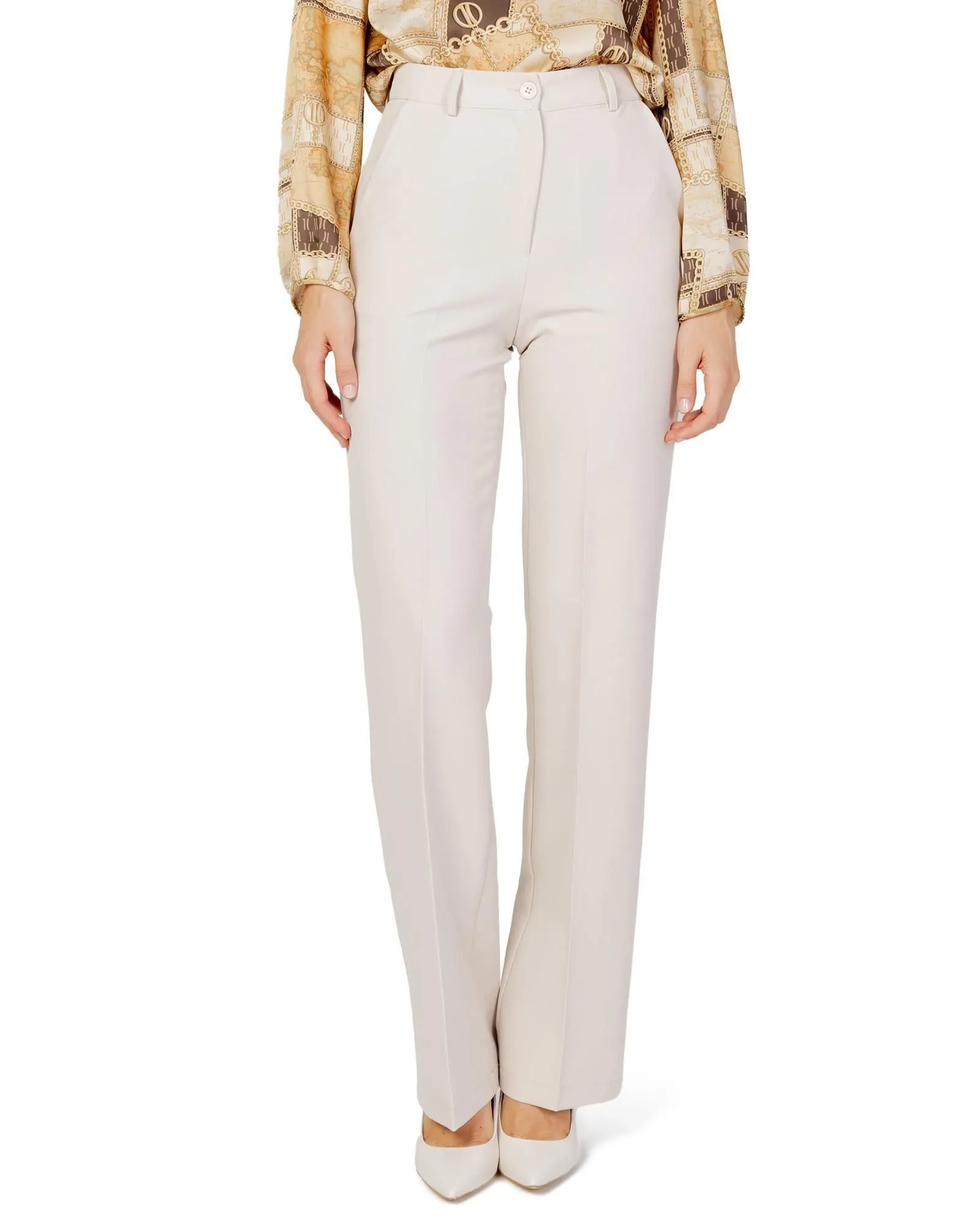 Straight Leg Pants- White Trousers