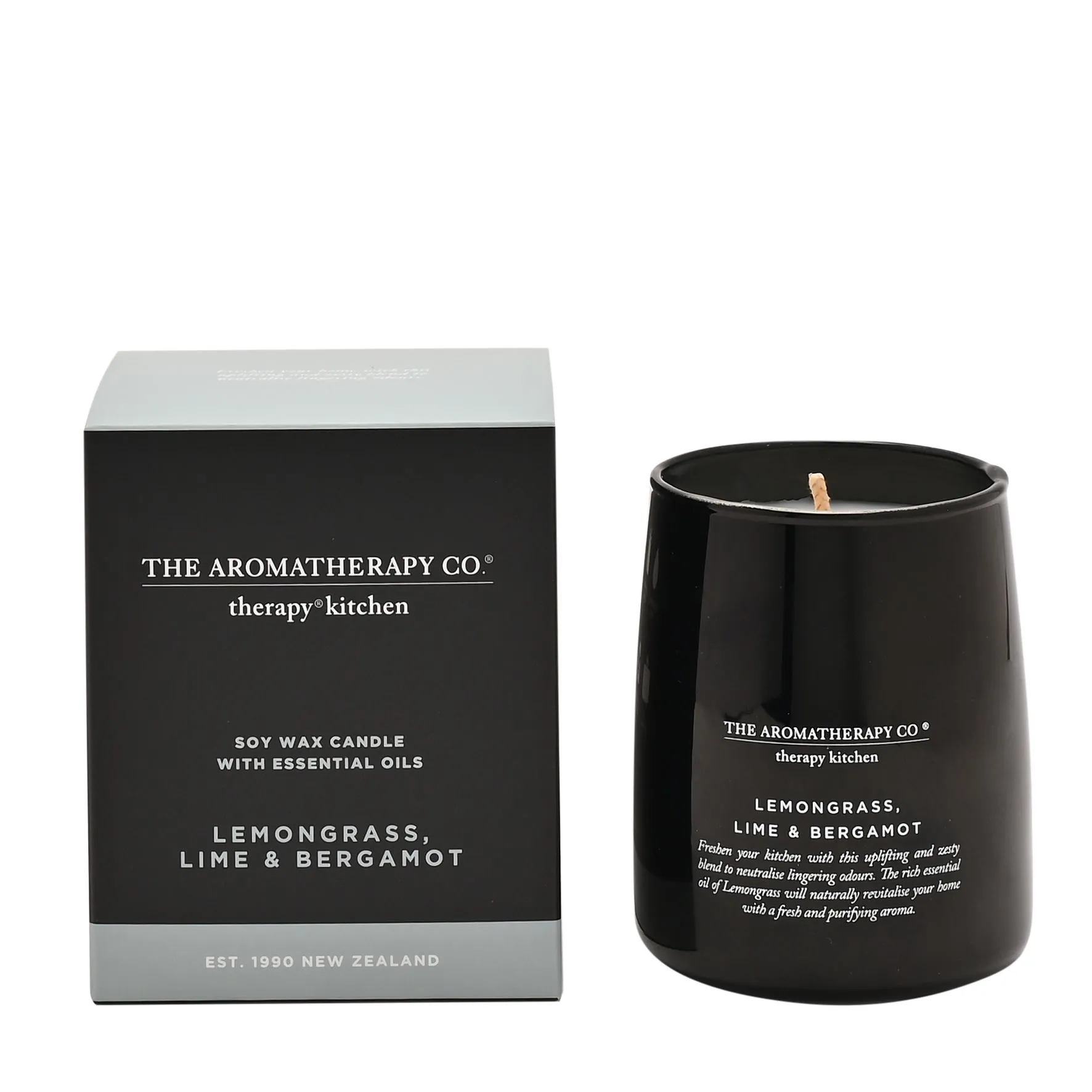 Therapy Kitchen Candle -Lemongrass, Lime & Bergamot 80g