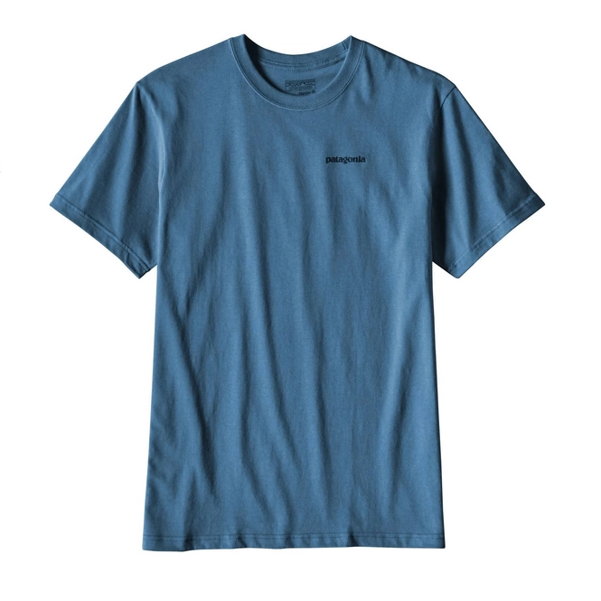 T-Shirt Patagonia Men's P-6 Logo Cotton Glass Blue