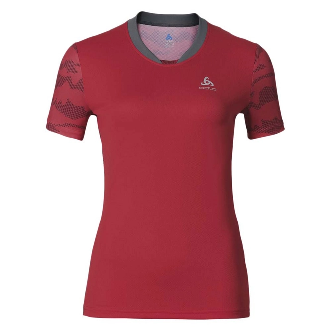 Cycling Jersey Odlo Womens S/S Morzine Red