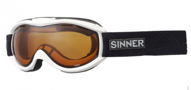 Ski Goggles Sinner Toxic Matte White Orange Sintec