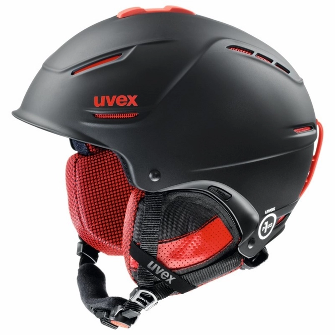 Ski Helmet Uvex P1us Pro Black Red Matte