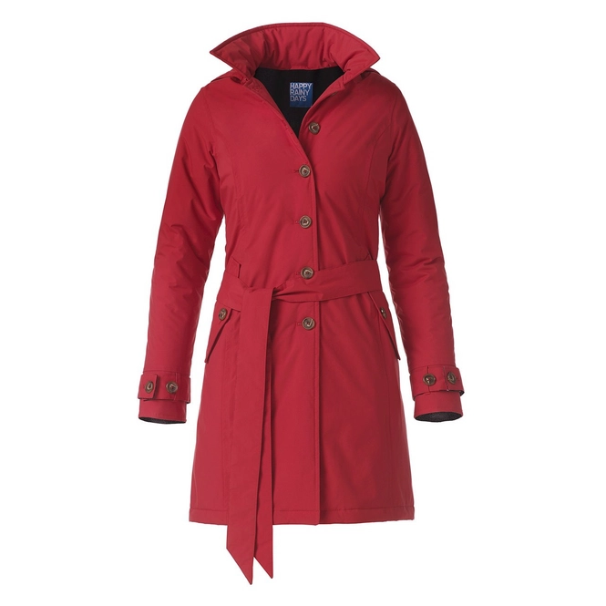 Raincoat Happy Rainy Days Trenchcoat Quilted Petra Red