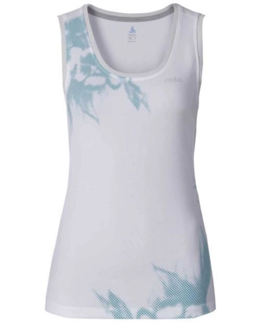 Vest Top Odlo Womens Singlet Sophie White Placed Print